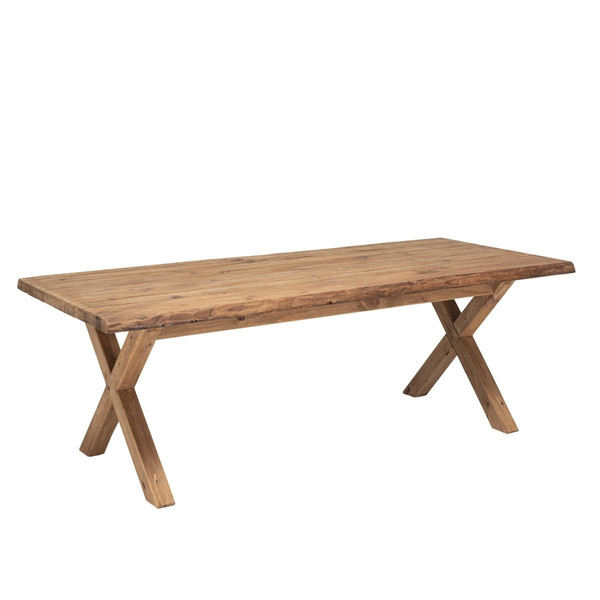 Table à manger rectangulaire 220x100cm bois Pin recyclé SANDY
