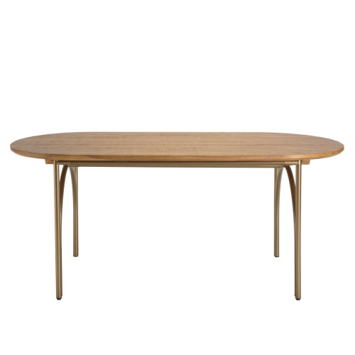 Table à manger YSEULT bois Peuplier 180x90cm - Deco style industriel