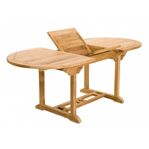 Table de jardin 6/8 personnes  - ovale extensible  150/200*90 cm en bois Teck