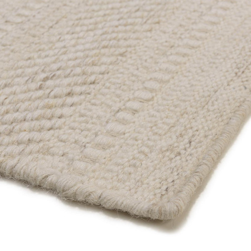 Tapis rectangulaire 160x230cm laine texturée nuances de beige SACHA