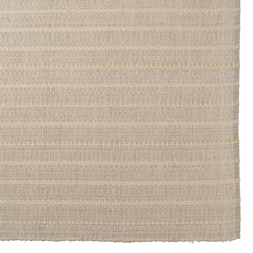Tapis rectangulaire 200x290cm en coton recyclé couleur ivoire SACHA