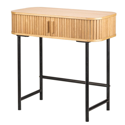 Console table en metal et bois avec 2 portes - Nouveautes salon