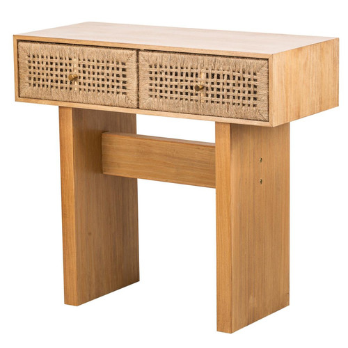 Console Table Scandinave en Bois avec 2 Tiroirs - Nordlys - Salon meuble deco