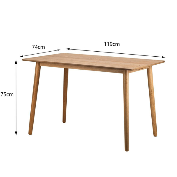 Table a Manger 4 Personnes (L120 cm) Rectangulaire Bois