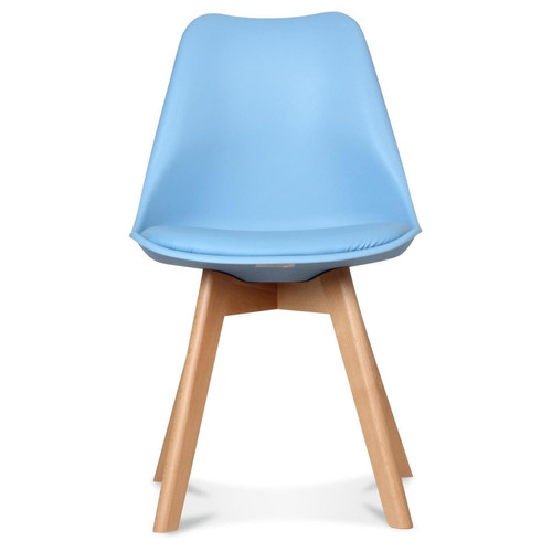 Chaise Design Style Scandinave Bleu Clair ESBEN - Chaise bleu design