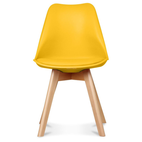 Chaise Design Style Scandinave Jaune ESBEN - Chaise jaune design