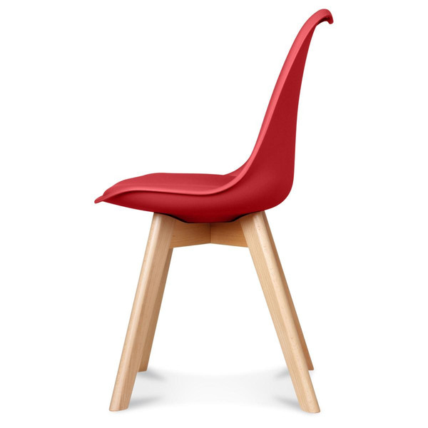 Chaise Design Style Scandinave Rouge ESBEN