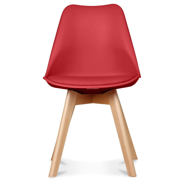 Chaise Design Style Scandinave Rouge ESBEN