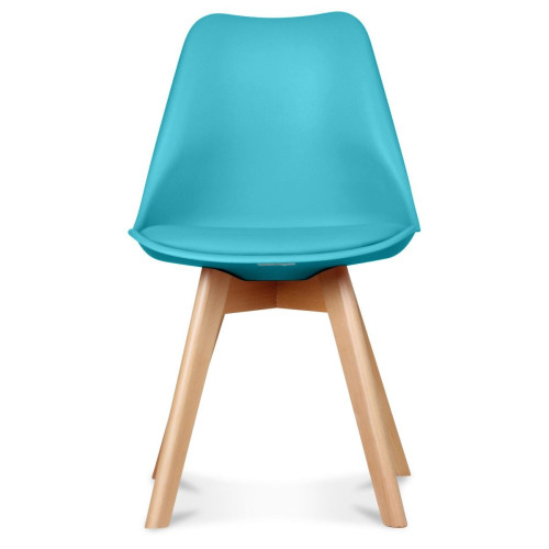 Chaise Design Style Scandinave Turquoise ESBEN - Chaise bleu design
