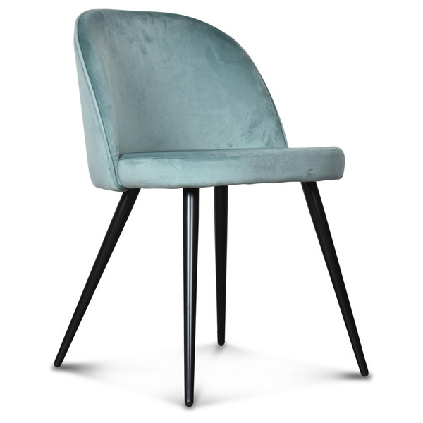 Chaise Velours Turquoise BRAILY