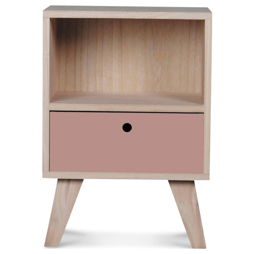 Table de Chevet Bois Rose MONTREAL DeclikDeco  - Deco meuble design scandinave