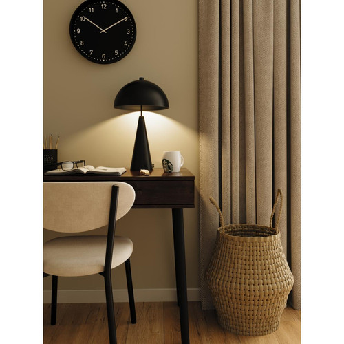Lampe de table champignon en métal noir design italien MONET - POTIRON PARIS - Promos deco design 40 a 50