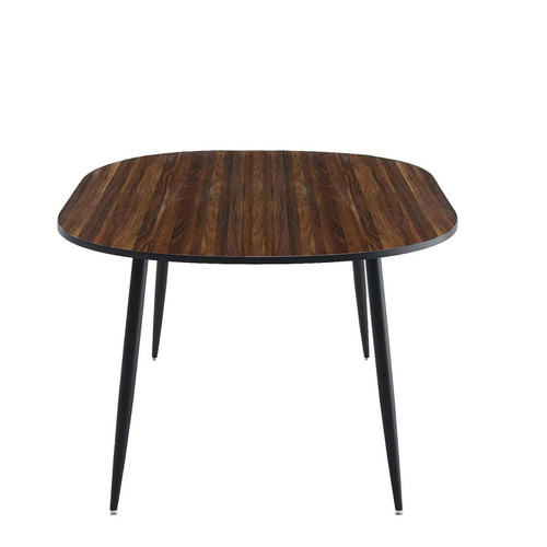 Table ovale design vintage en bois pour 6 personnes MYRTILLE