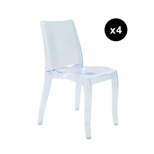 Lot de 4 Chaises Design Transparente Athenes - 3S. x Home - Edition Contemporain Salle à manger