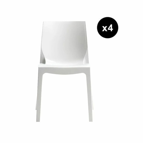 Lot de 4 Chaises Design Blanc Victory - 3S. x Home - Chaise design et tabouret design