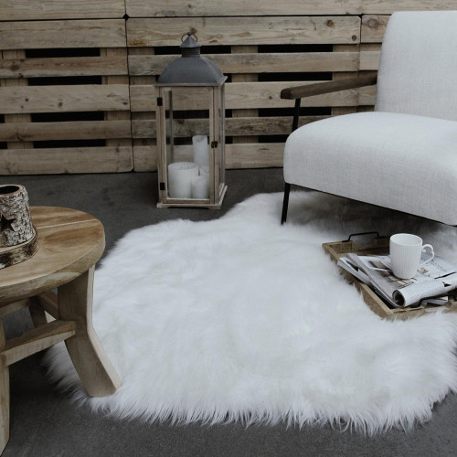 Tapis  WINTER SPIRIT Fausse Fourrure 60X90cm Blanc - Today meuble & déco