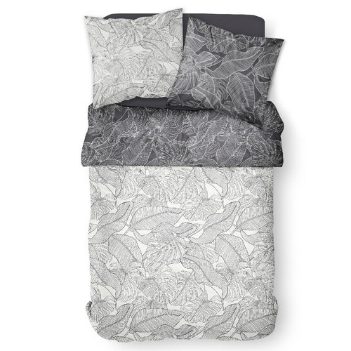 Parure de lit 2 personnes Coton Zippée Imprimé Mawira Jade - Today - Parure de lit