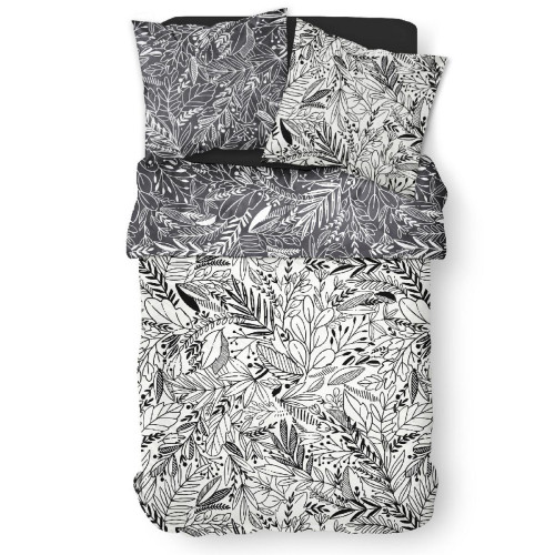 Parure de lit 2 personnes Coton Zippée Imprimé Mawira Rose - Today meuble & déco
