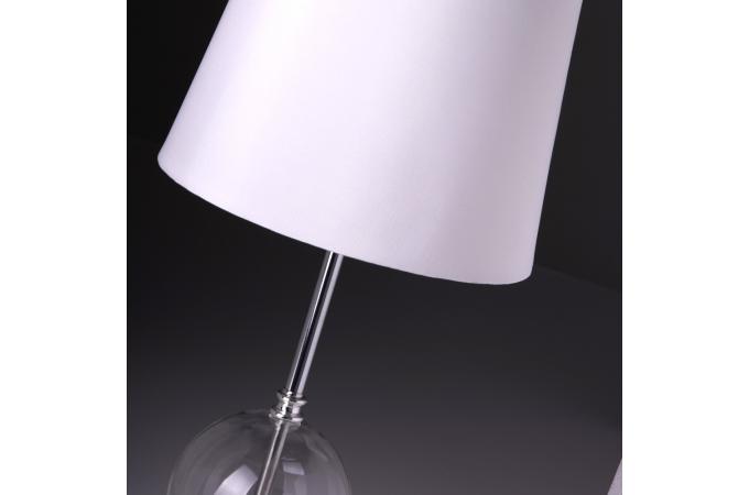 Lampe De Table Blanc Métal / Cristal 25 X 25 X 50 Cm