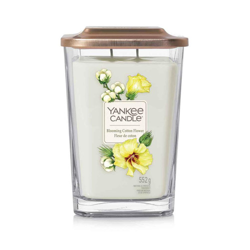 Bougie Elevation Grand Modèle Blooming Cotton Flower - Yankee candle bougie deco