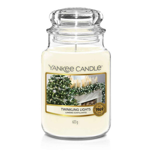 Bougie Grand Modèle Twinkling Lights - Deco luminaire yankee candle