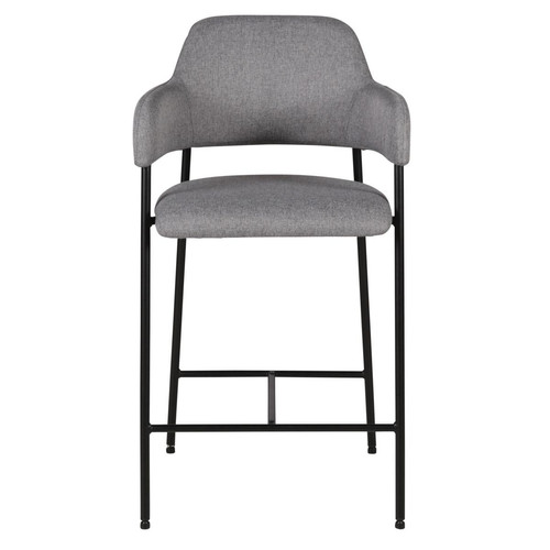 Chaise plan de travail gris foncé Zago  - Chaise metal design