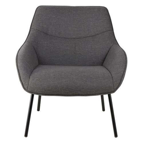 Fauteuil tissu gris foncé Zago  - Pouf et fauteuil design